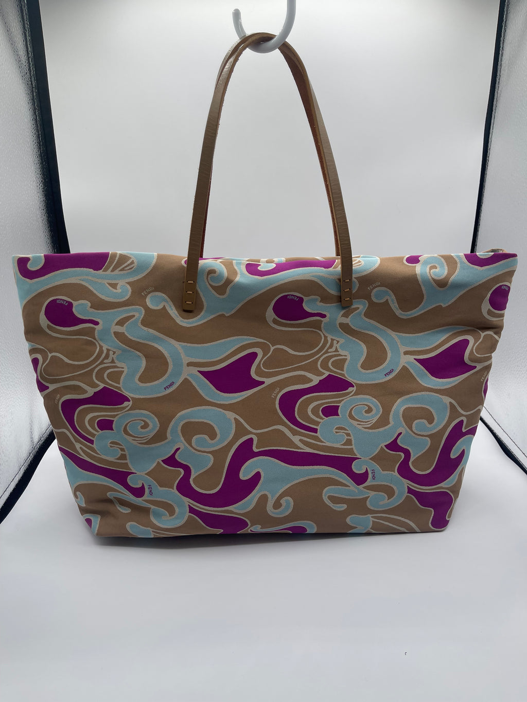 Fendi Psychedelic Swirl Satin Tote