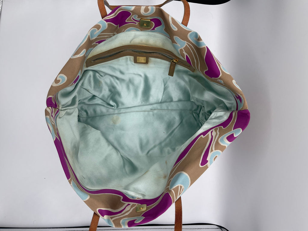 Fendi Psychedelic Swirl Satin Tote