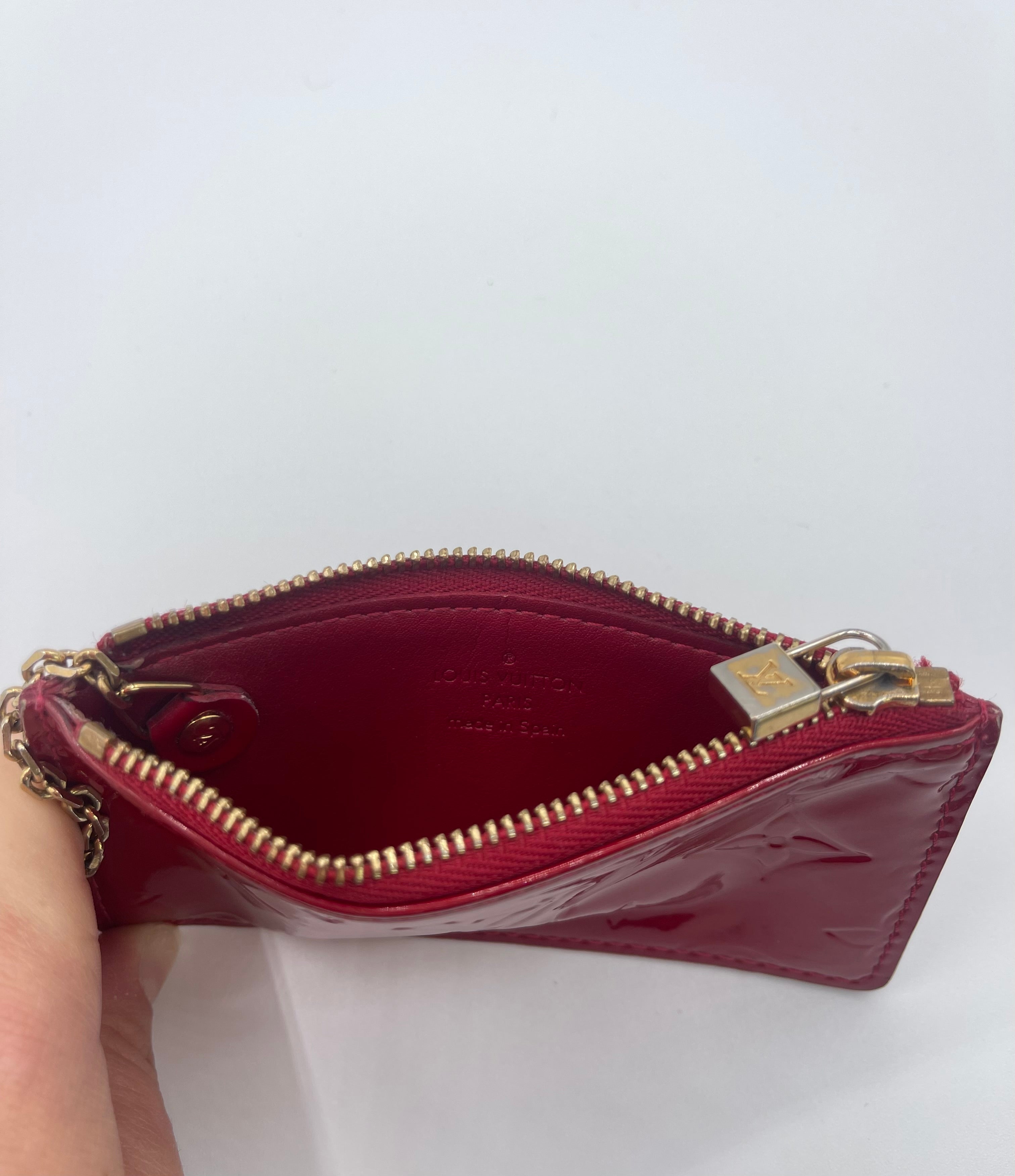 Louis Vuitton Red Vernis Key Pouch