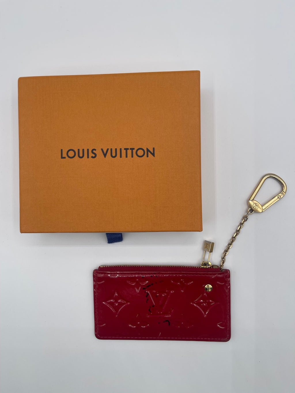 Louis Vuitton Red Vernis Key Pouch