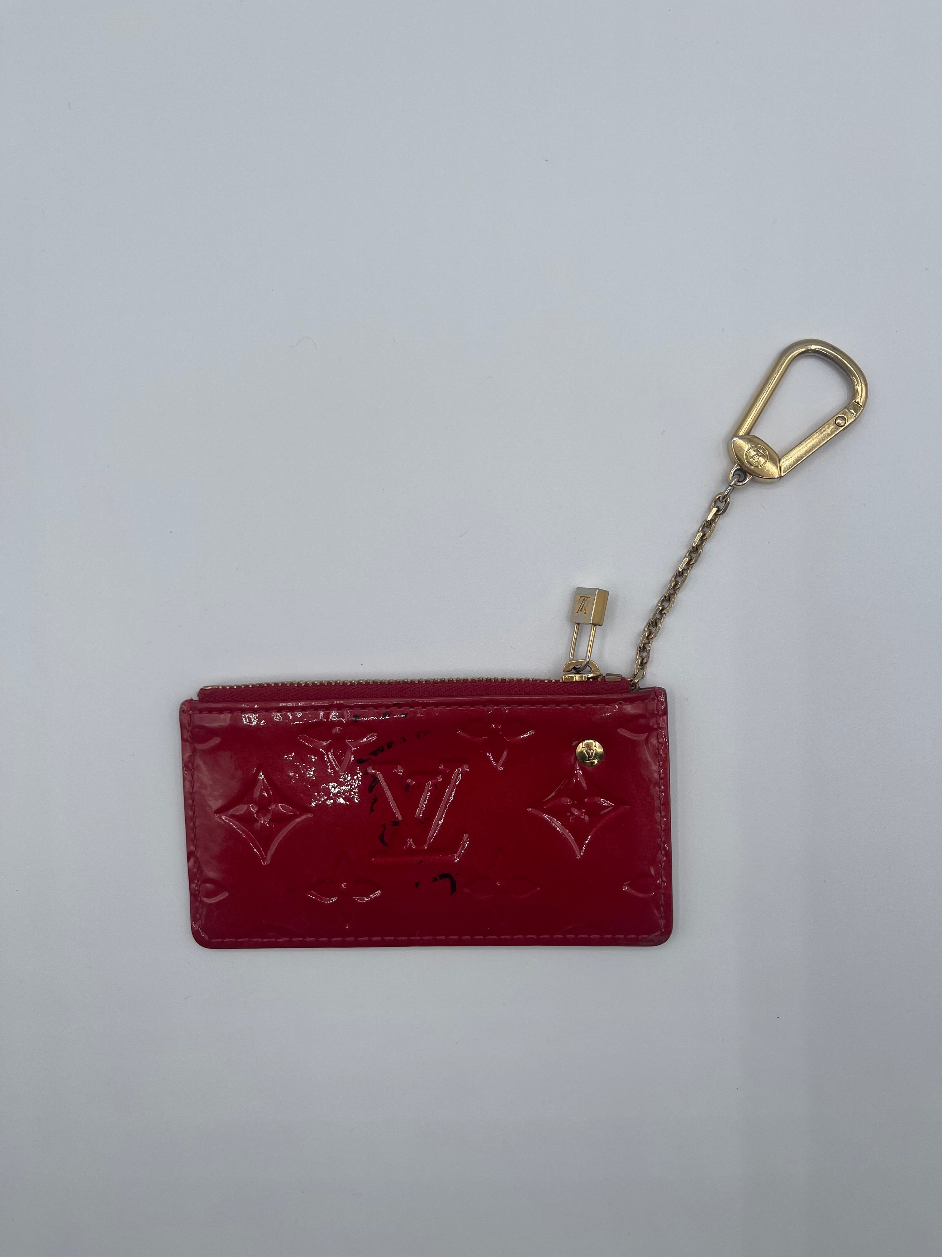 Louis Vuitton Red Vernis Key Pouch