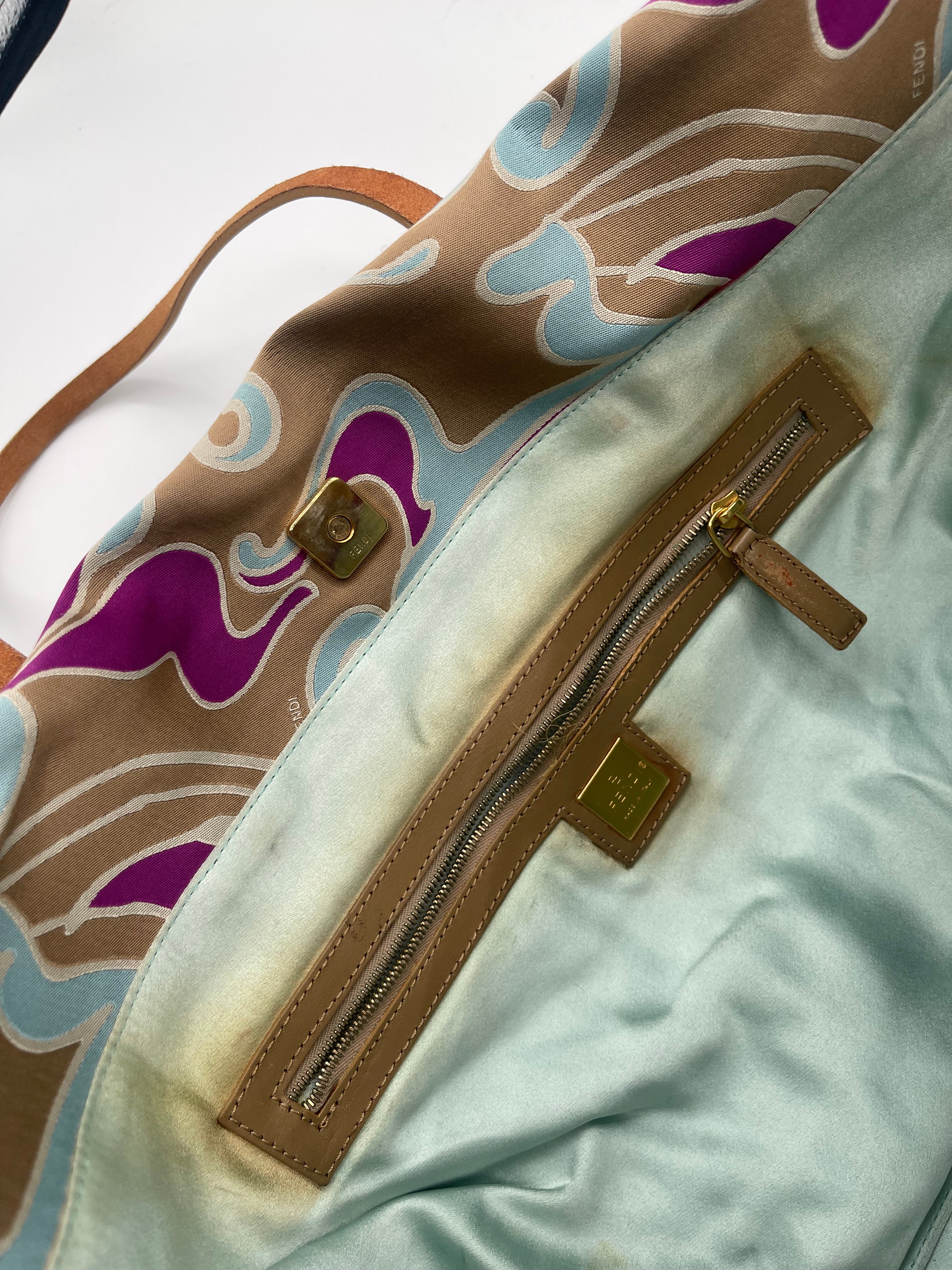 Fendi Psychedelic Swirl Satin Tote