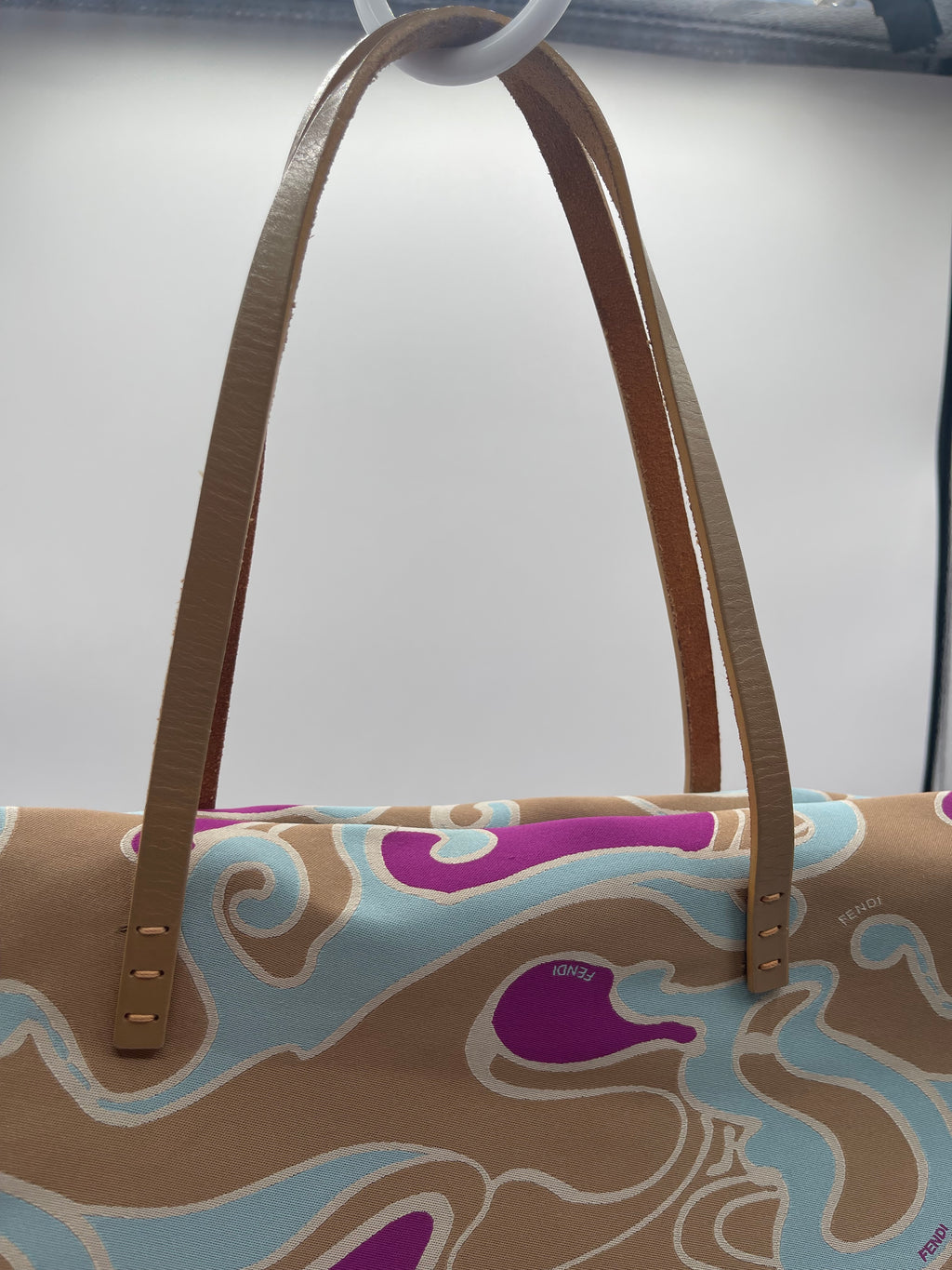 Fendi Psychedelic Swirl Satin Tote