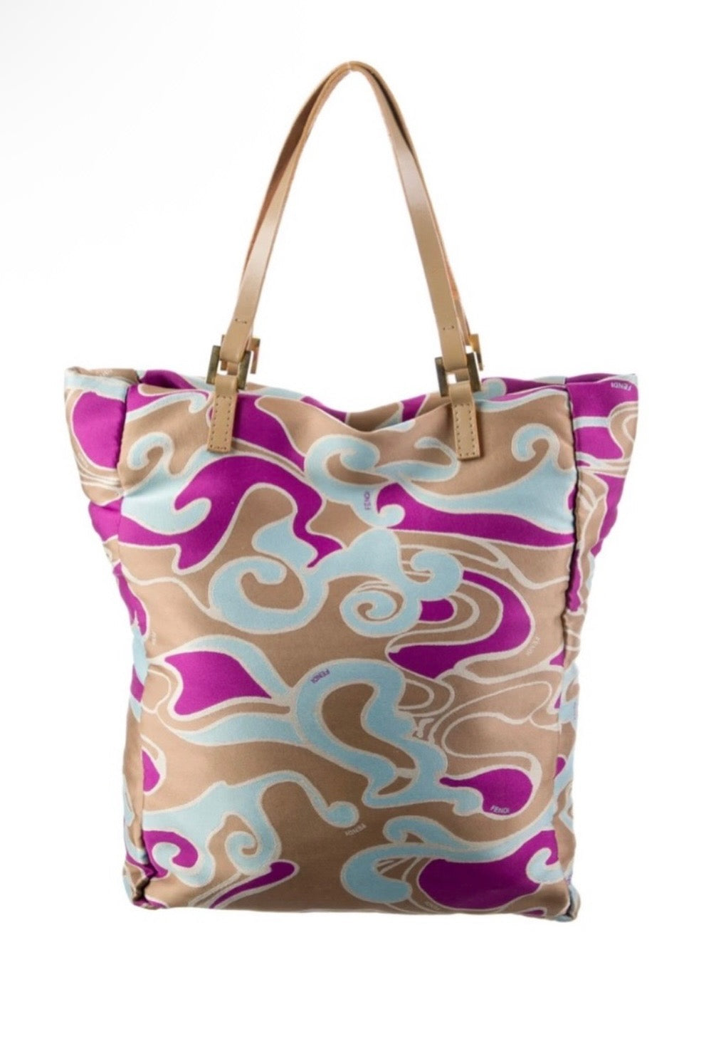 Fendi Psychedelic Swirl Satin Mini Tote