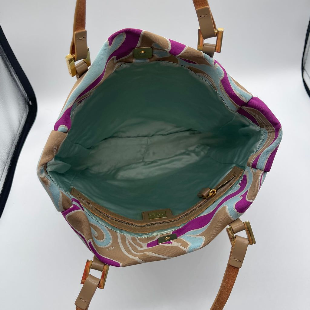 Fendi Psychedelic Swirl Satin Mini Tote