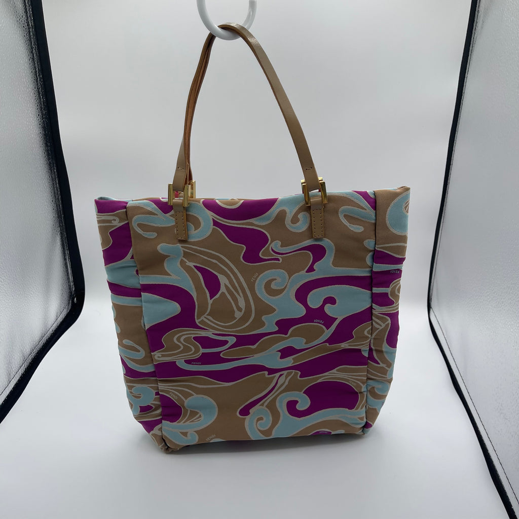 Fendi Psychedelic Swirl Satin Mini Tote