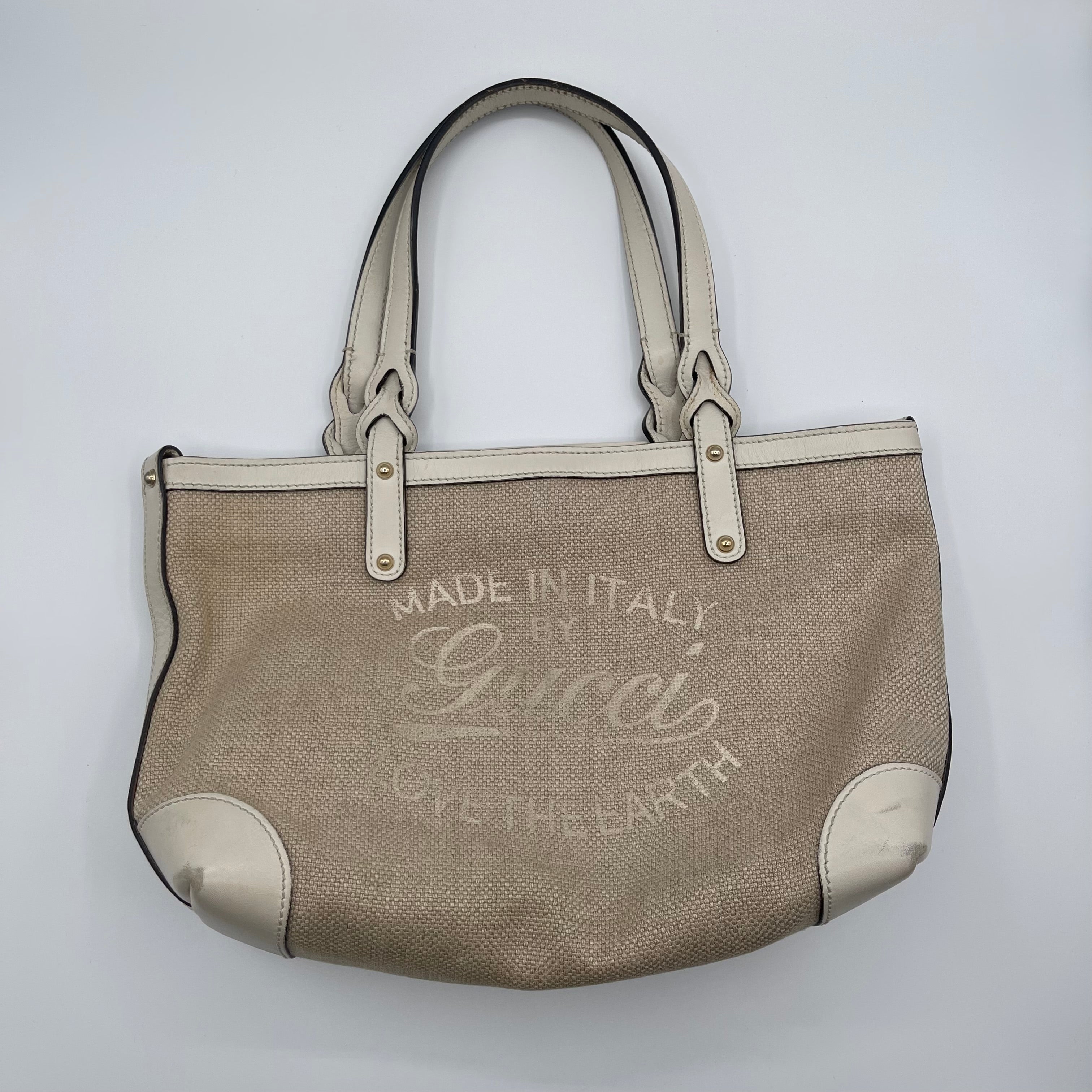 Gucci Canvas Shoulder Bag with Pouch