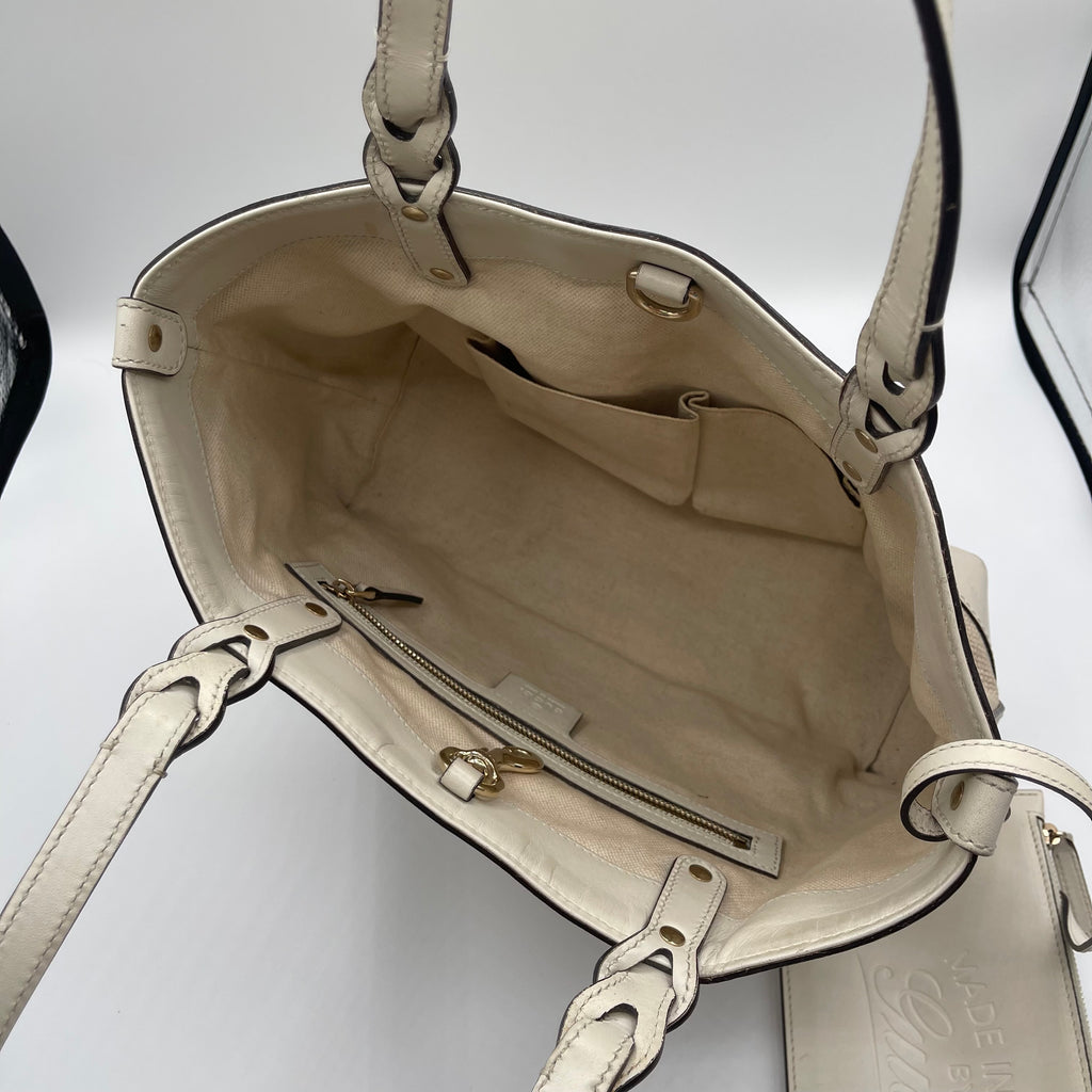 Gucci Canvas Shoulder Bag with Pouch