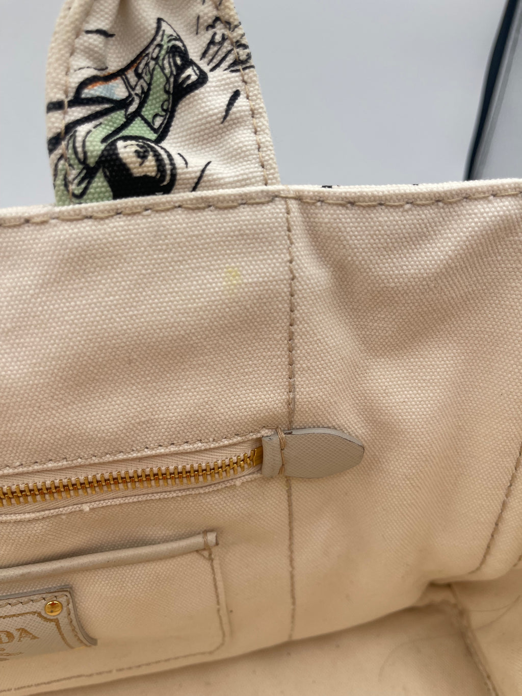 Prada 2012 Hot Rod Classic Car Canapa Canvas Bag