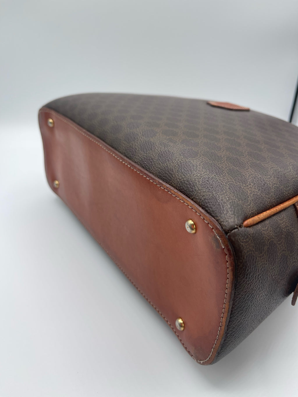 Celine Macadam Coated Canvas Top Handle Bag