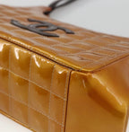 Chanel Y2K Chocolate Bar Patent Leather Shoulder Bag