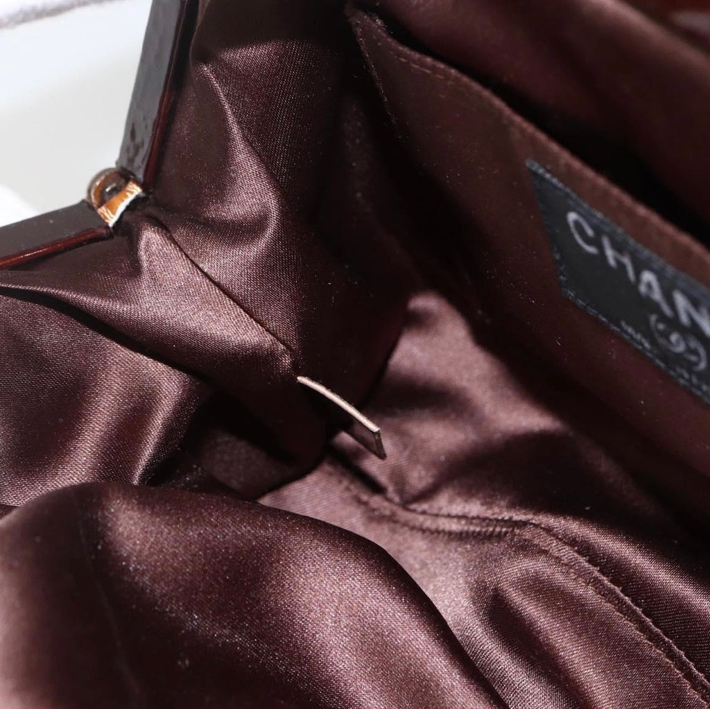 Chanel Y2K Chocolate Bar Patent Leather Shoulder Bag