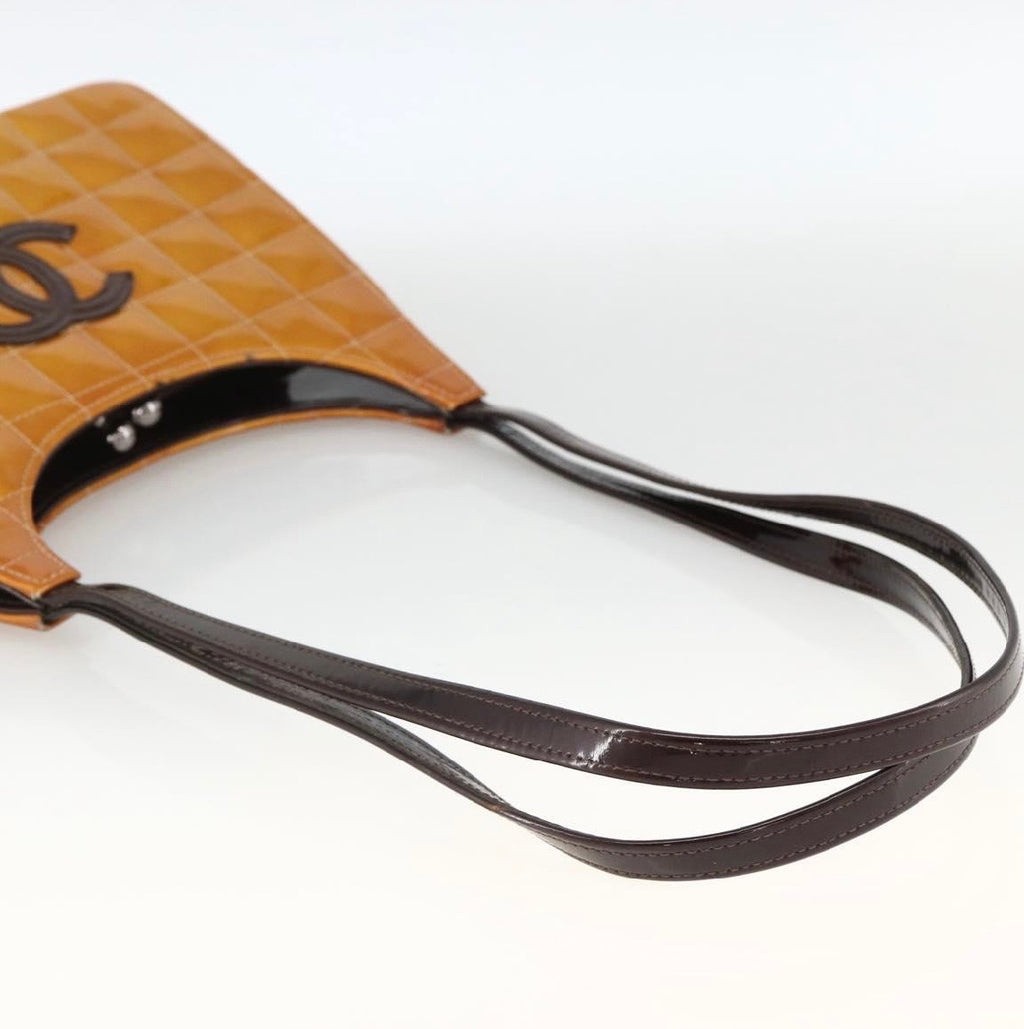 Chanel Y2K Chocolate Bar Patent Leather Shoulder Bag