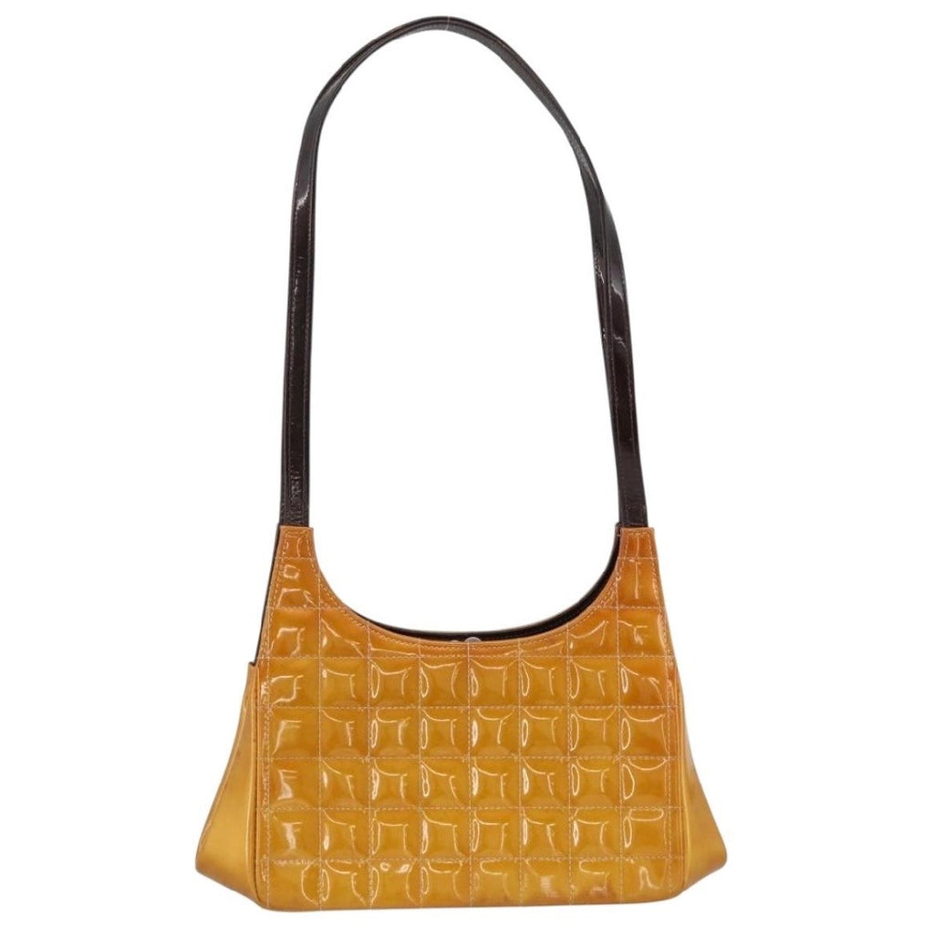Chanel Y2K Chocolate Bar Patent Leather Shoulder Bag