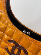 Chanel Y2K Chocolate Bar Patent Leather Shoulder Bag