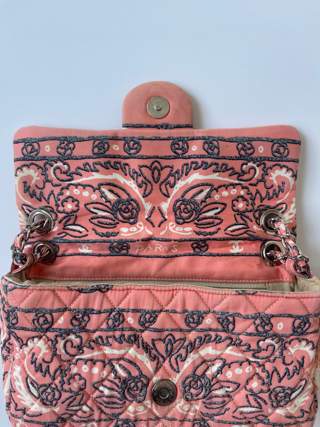 Chanel Pink Paisley Quilted Flap Bag — 2008