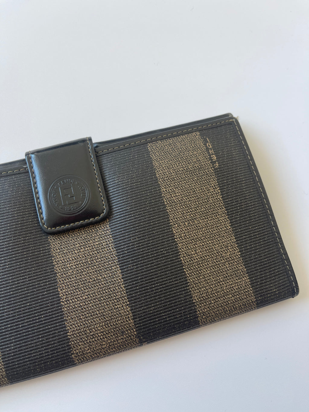 Fendi Pequin Stripe Long Wallet - 1988-1993
