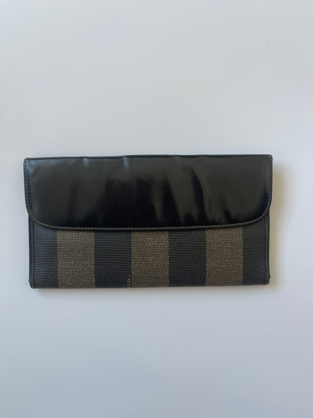 Fendi Pequin Stripe Long Wallet - 1988-1993