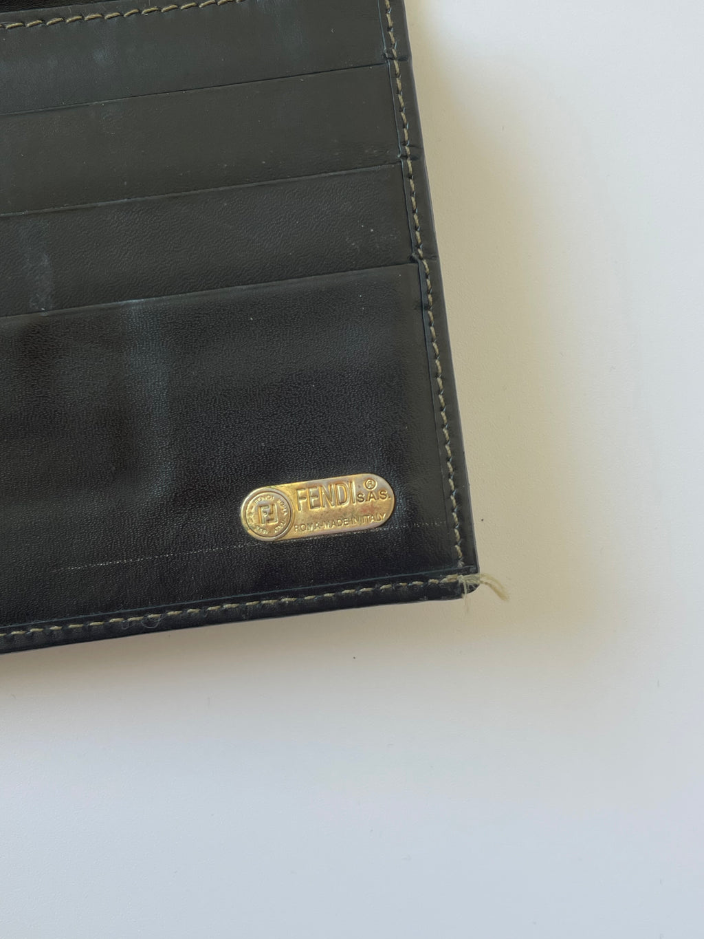 Fendi Pequin Stripe Long Wallet - 1988-1993