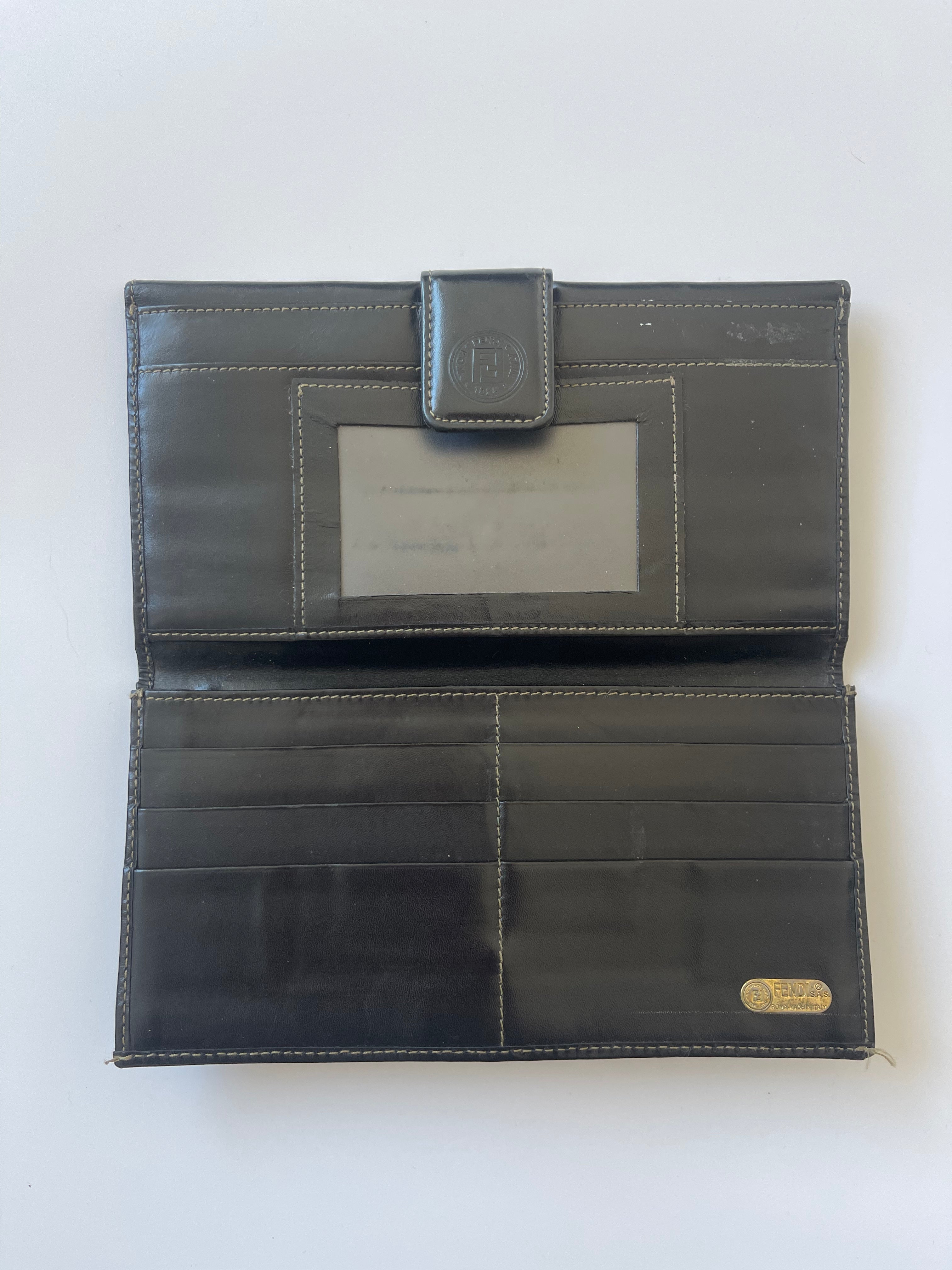 Fendi Pequin Stripe Long Wallet - 1988-1993