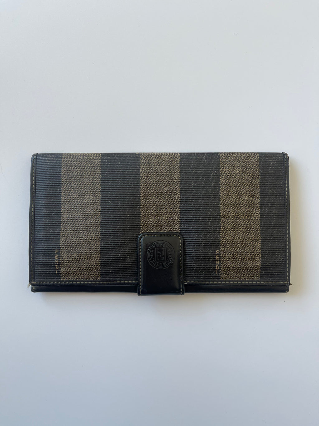 Fendi Pequin Stripe Long Wallet - 1988-1993