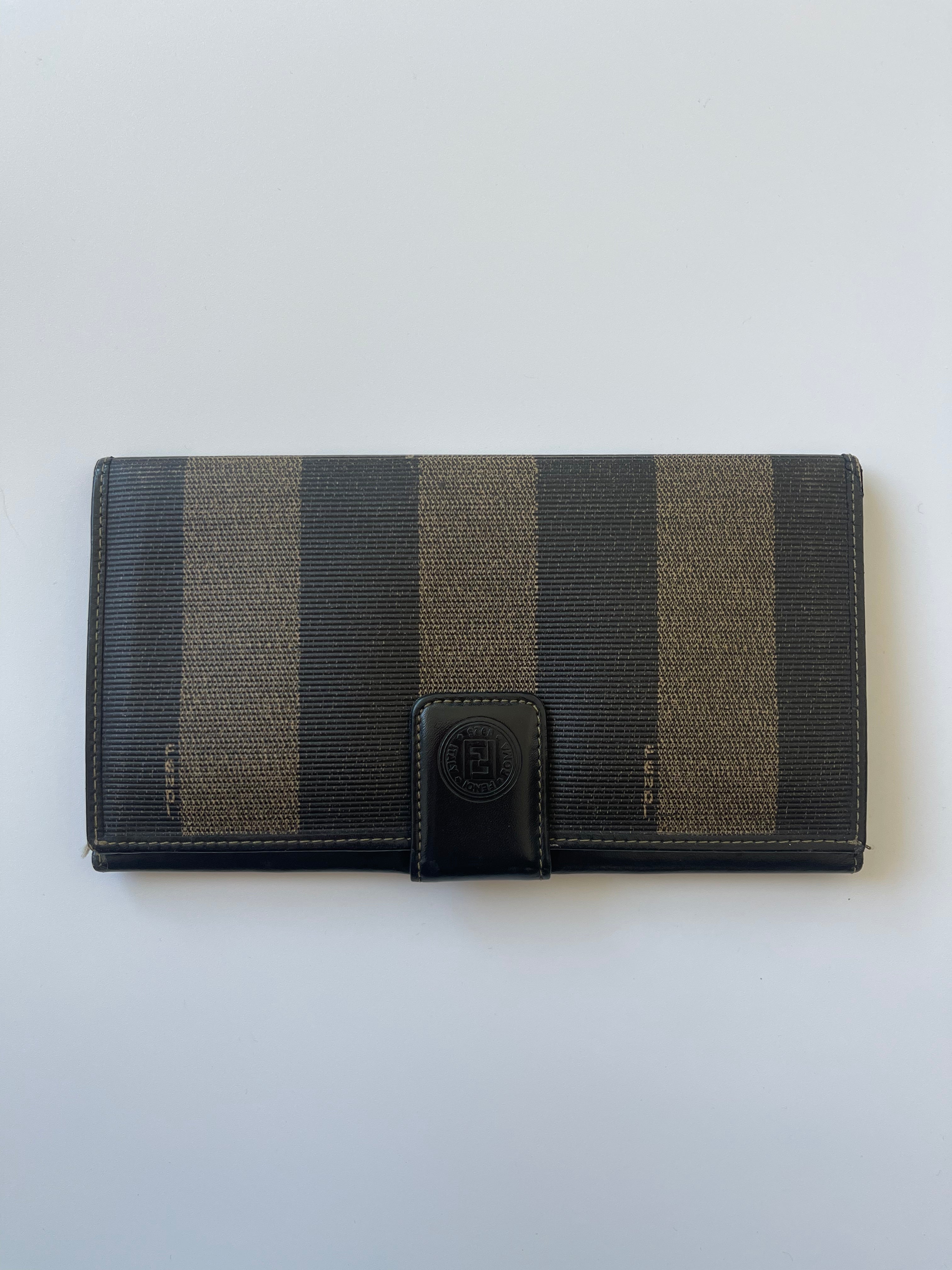 Fendi Pequin Stripe Long Wallet - 1988-1993