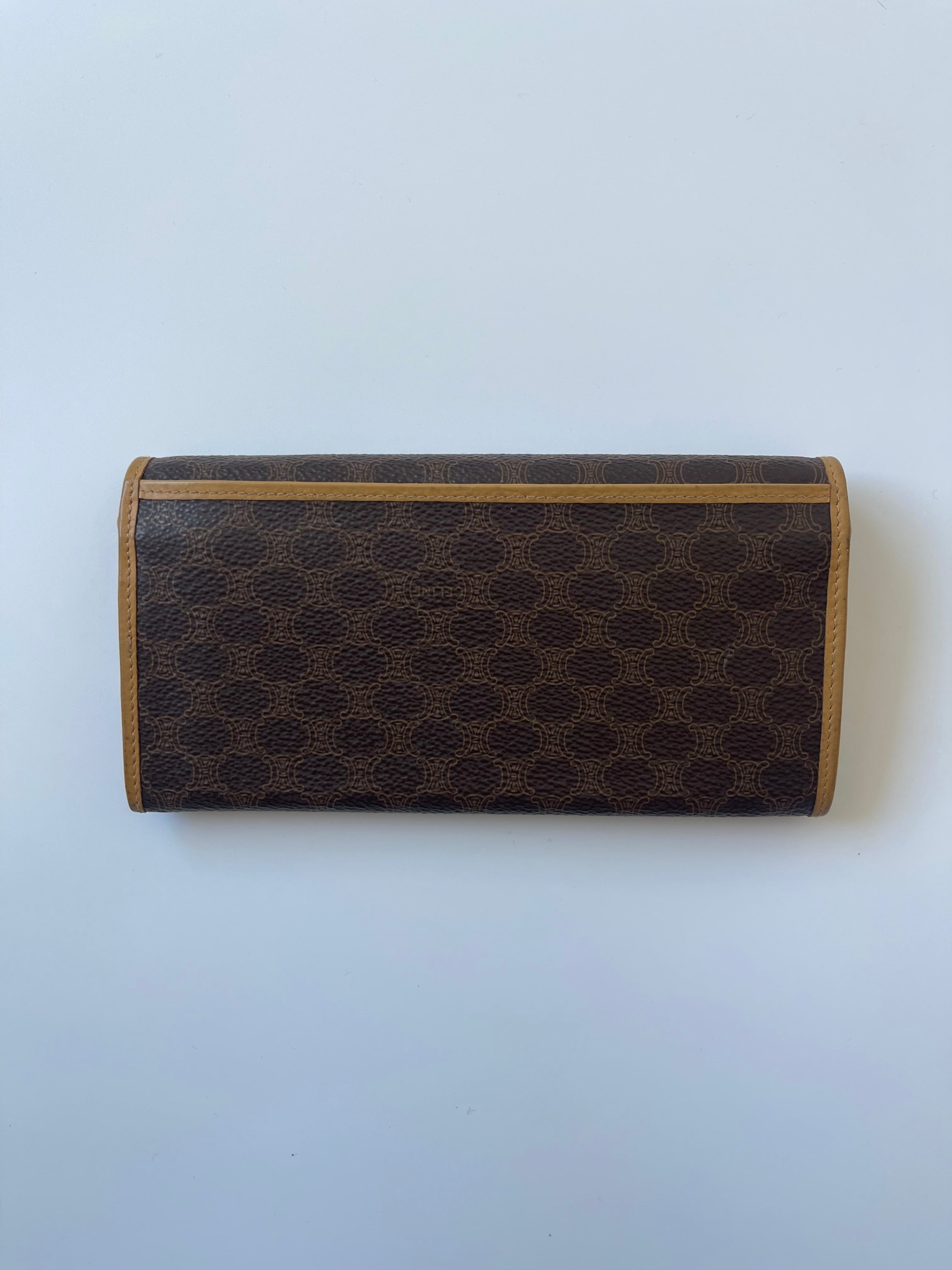 Celine Macadam Bi-Fold Clasp Long Wallet - 1985-1995