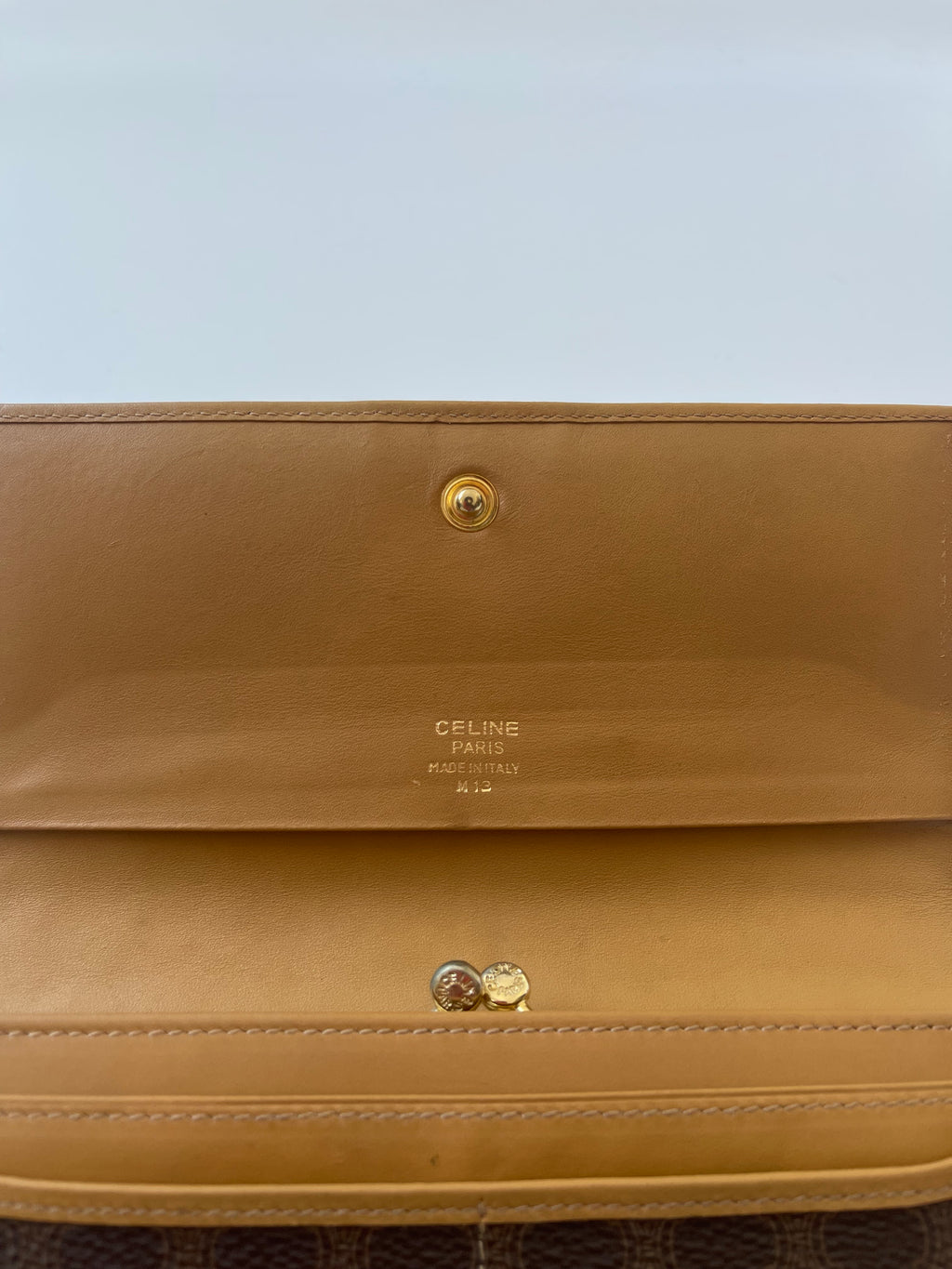 Celine Macadam Bi-Fold Clasp Long Wallet - 1985-1995