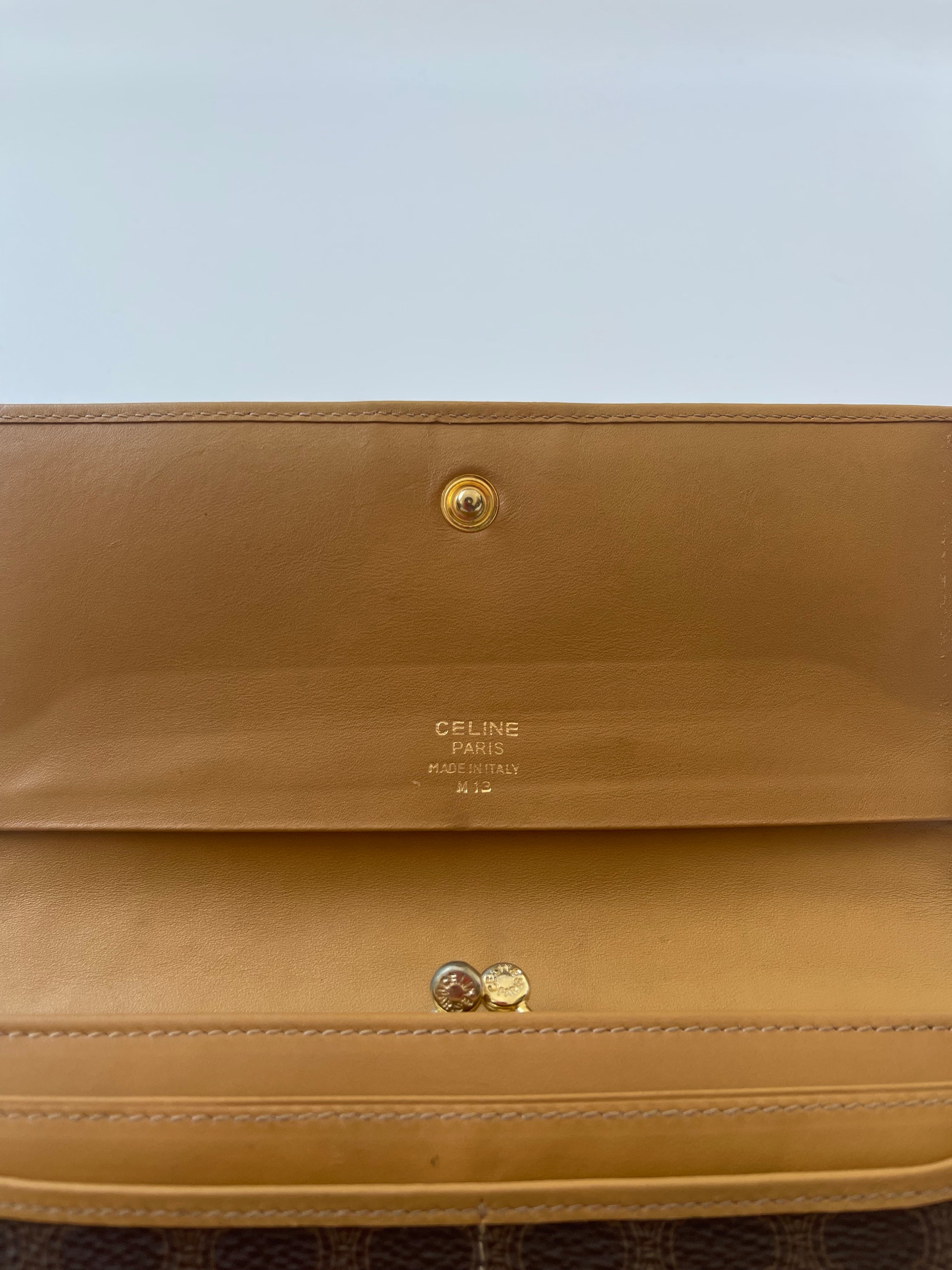 Celine Macadam Bi-Fold Clasp Long Wallet - 1985-1995