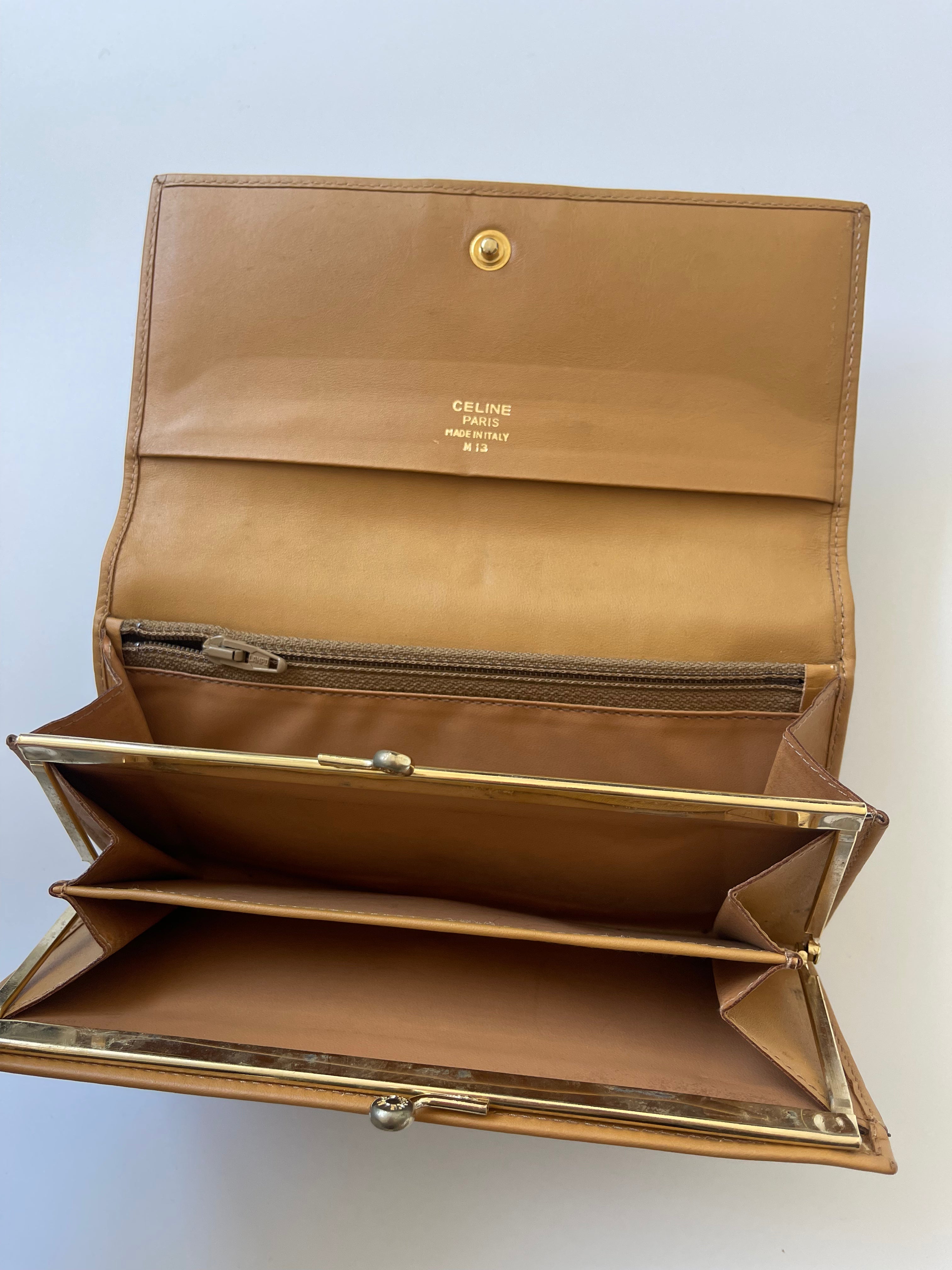 Celine Macadam Bi-Fold Clasp Long Wallet - 1985-1995