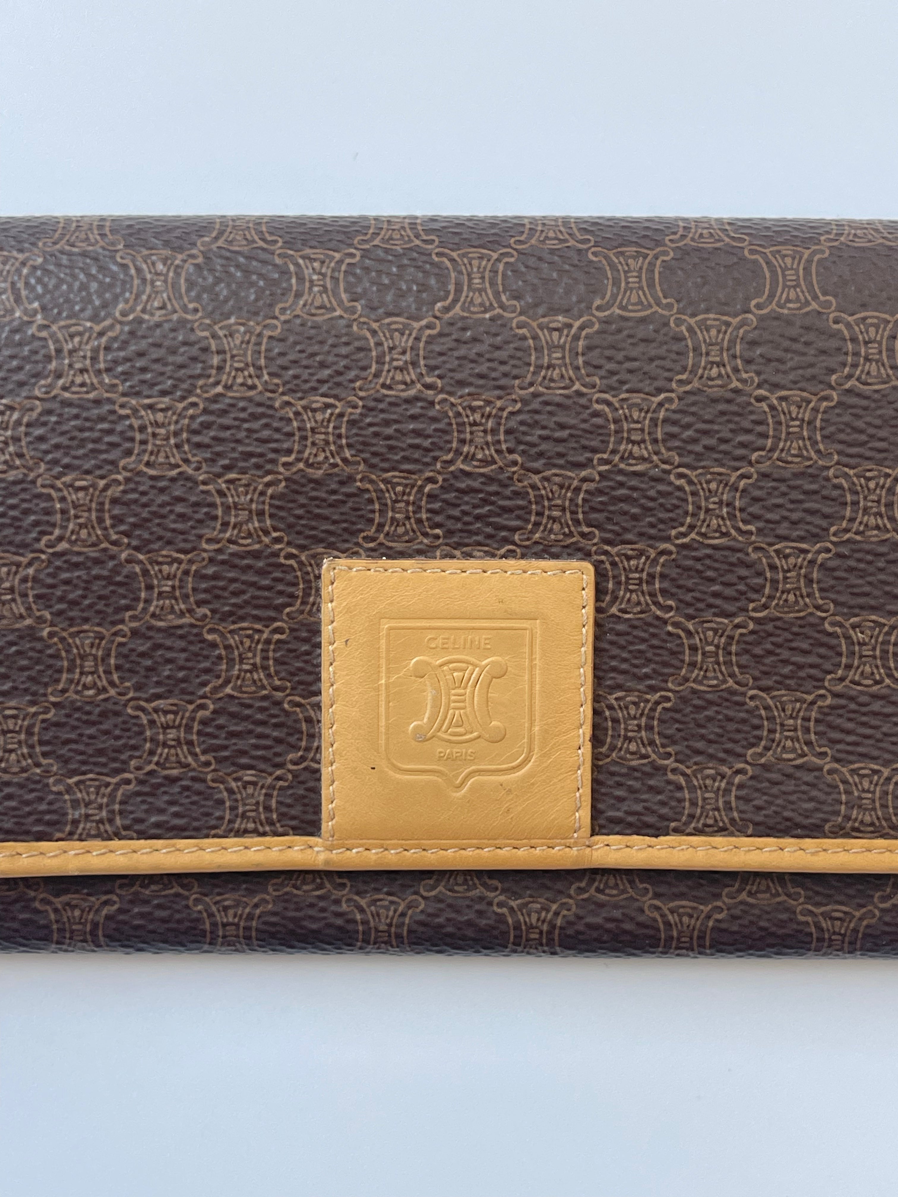 Celine Macadam Bi-Fold Clasp Long Wallet - 1985-1995